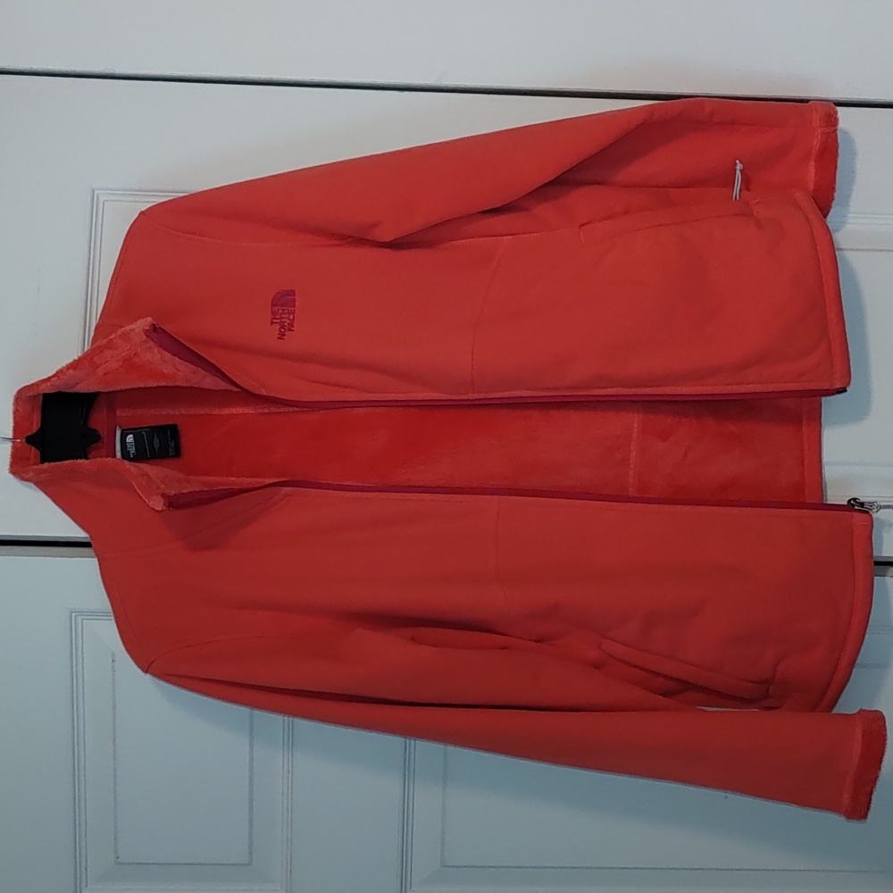 The North Face Women's Ski Jacket in Vibrant Coral Or Salmon Color